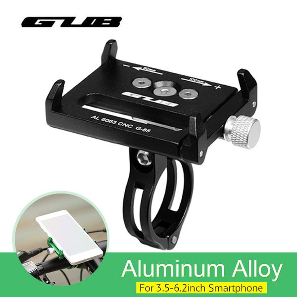 

gub aluminum/plastic bike phone holder for 3.5"-6.2" smartphone adjustable bicycle handlebar gps holder cycling mount bracket