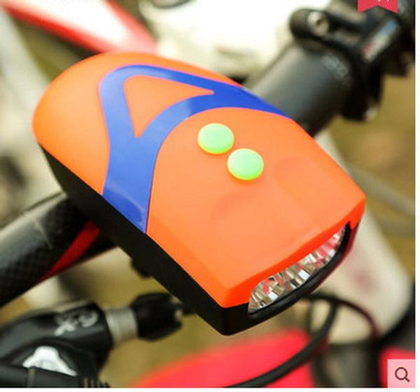 

bicycle horn with headlights mountain bike with light bell loud dianyuansu zi ling bicycle riding equipment accessories