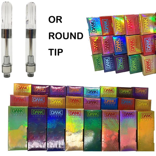 

New Holographic Dank Vapes Empty M6T G5 Disposable Vape Cartridges 510 cartridge Press on Carts Ceramic Coil Atomizer Vaporizer Pen Carts