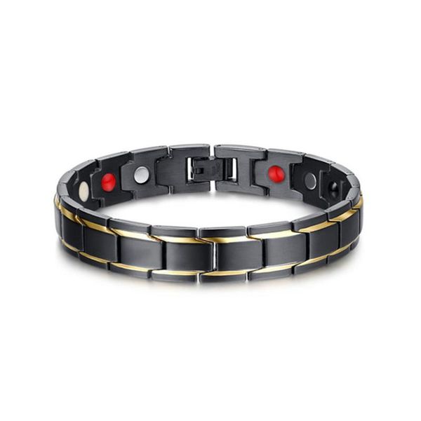 

men bracelet magnetic hematite copper healthcare bracelet jewelry gifts pearl clasps armband bracelets pulseras mujer moda 2020, Golden;silver