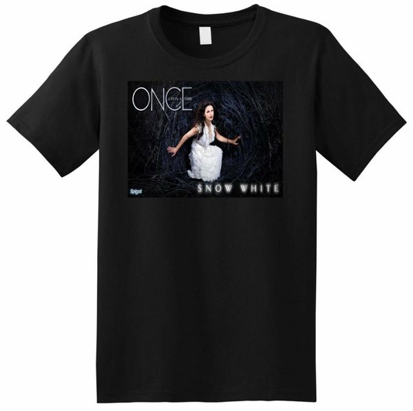 

*new* once upon a time t shirt snow white poster tee size:s-3xl print t shirt man short, White;black