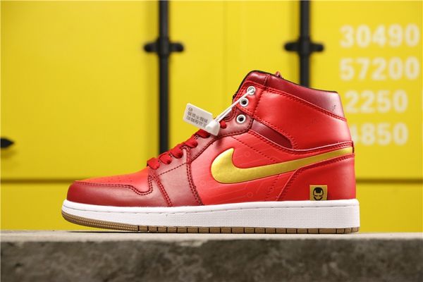 

aj 1 1s j1 dc iron man robert downey 555088-188 high jumpman 2019 men sports basketball shoe mens sneakers shoes women boots new, Blue;black