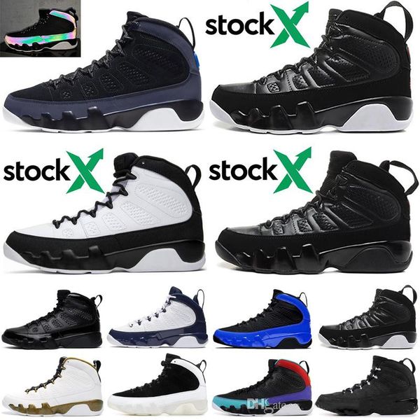 

stock x 9 9s racer blue men reflective basketball shoes white red unc bred gym red black blue mens trainers sports sneakers
