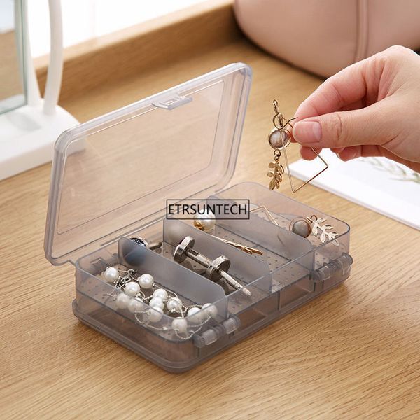 

storage bottles & jars 50pcs earrings plate jewelry box protable plastic double case earring organizer tool