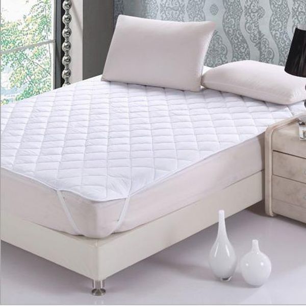 

one piece white quilted mattress pad with filling single double  king mattress cover also quilted fitted sheet50