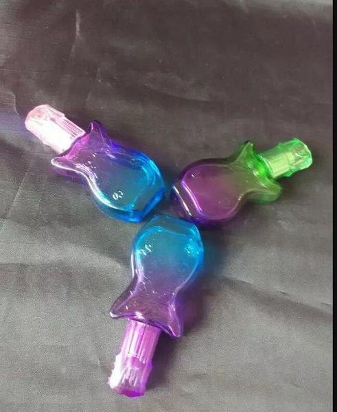 Vidro bongs álcool violino lâmpada de vidro acessórios, vidro cachimbos coloridos mini-multi-cores Pipes mão Glas Melhor colher