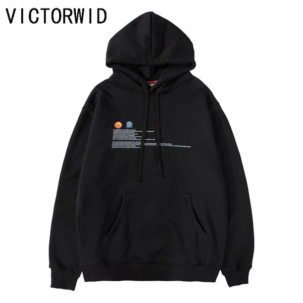 

victorwid big bang printed wool pullover hoodie sweatshirt men's ladies casual couple hooded hoodie hip hop streetwear fashion t, Black