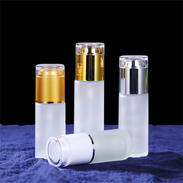 

30ml 40ml 50ml 60ml 80ml 100ml frosted glass bottle empty cosmetic container lotion spray pump bottles cosmetics containers