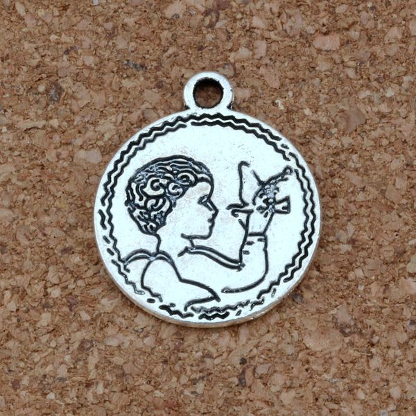 

Angel Charm Pendants 100Pcs/lot Antique silver alloy religion Fashion Jewelry DIY Fit Bracelets Necklace Earrings 19x22.5mm A-381