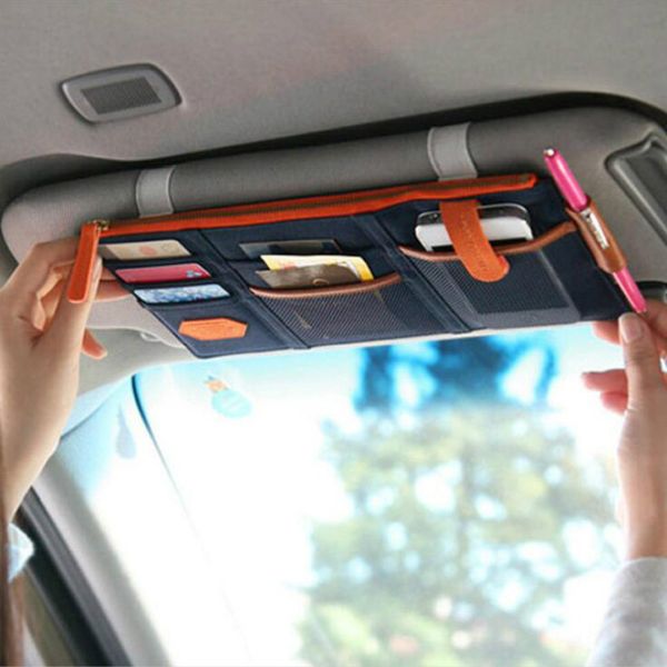 

car-styling car sun visor card package holder multifunction in-car pocket organizer pouch bag pocket auto tidying accessories