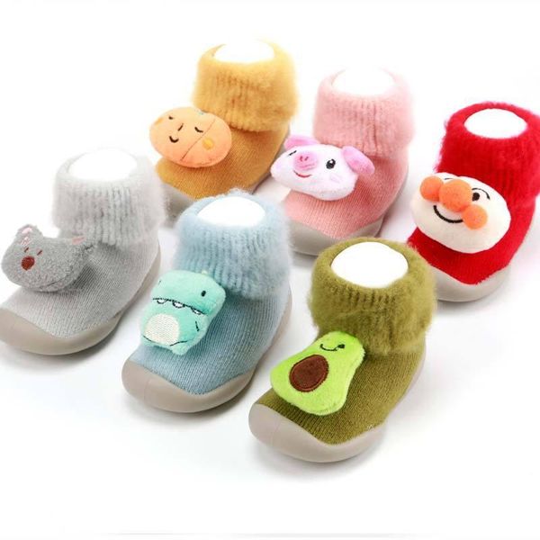 

baby toddler rubber soled shoes xhildren's kids outdoor non-slip warm infant shoes winter thickened warm brushed baby doll