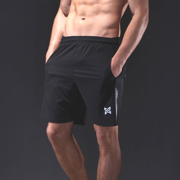 

reflective 2 in 1 gym shorts for men running gym fitness running shorts basketball compression underwear soccer men's, Black;blue