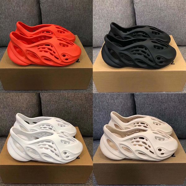 

фото x дешевые foam runner kanye west засорить сандал тройной черный слайд моды тапочка женщин mens конструктора бич теперь возили сандалии, Black