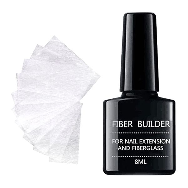 

10pcs nail art non-woven silk fiberglass& gel extension fiber glass manicure
