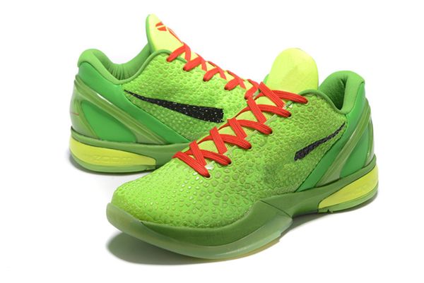 

black mamba vi 6 grinch men sports shoes mamba 6 pink green black basketball shoes with box delivery size us7-us12