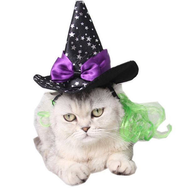 

wizard stars sharp hat for dog cat pet halloween party cap headwear lovely decorating star cap fancy pet accessories