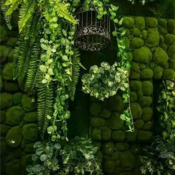 

stone shape moss grass mat indoor green artificial lawns turf carpets fake sod moss for home l wall balcony decor