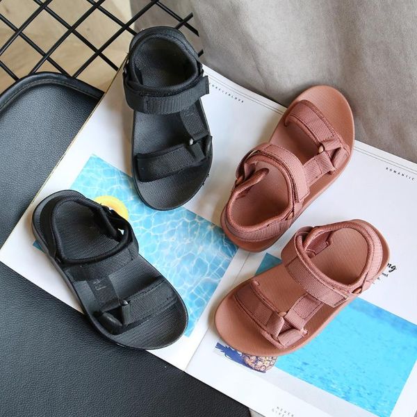 

малыш младенческой детские ребёнки мальчики твердые цвета пляжная обувь открытым носком сандалии zapatos де verano пункт нинья, Black;red