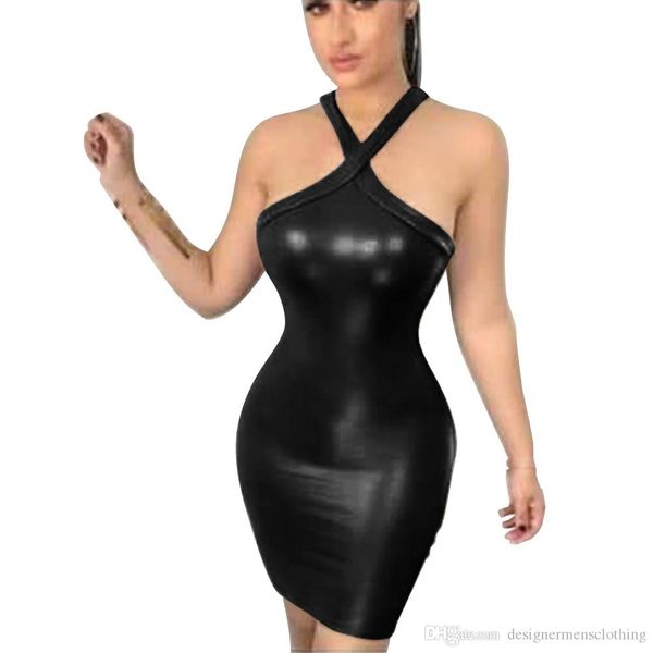 

womens summer halter dresses sleeveless backless bodycon a line fashion clothing night club casual apparel, Black;gray