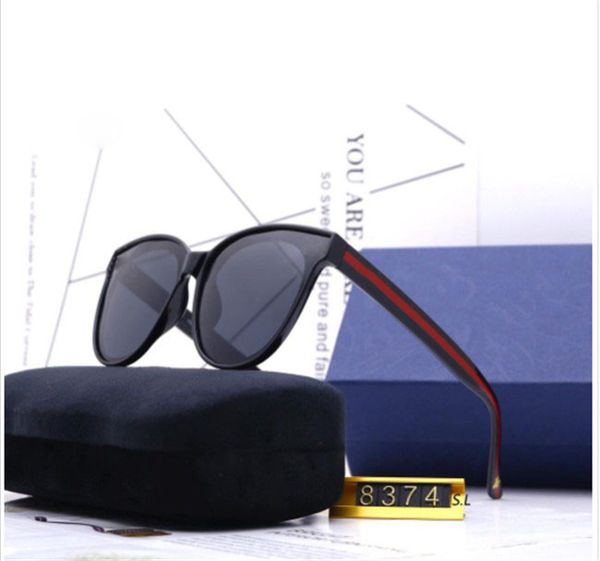 

design sunglasses metal hinge sunglasses men glasses women sun glasses uv400 lens with cases and box 103, White;black