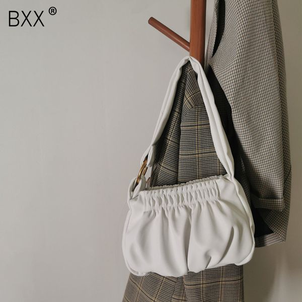 

bxx] pu leather crossbody pleated bags for women 2020 spring fashion shoulder messenger bag female travel handbags hl804