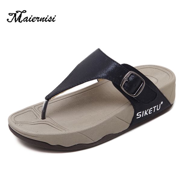 

maiernisi fashion slipper 2020 new women summer mixed color casual beach slip on flip flops slides shoe flats lady, Black