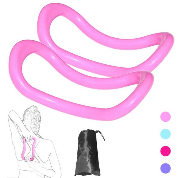 

2 pcs yoga ring pilates ring fitness full body stretch circle great for shoulder back arm leg back hip