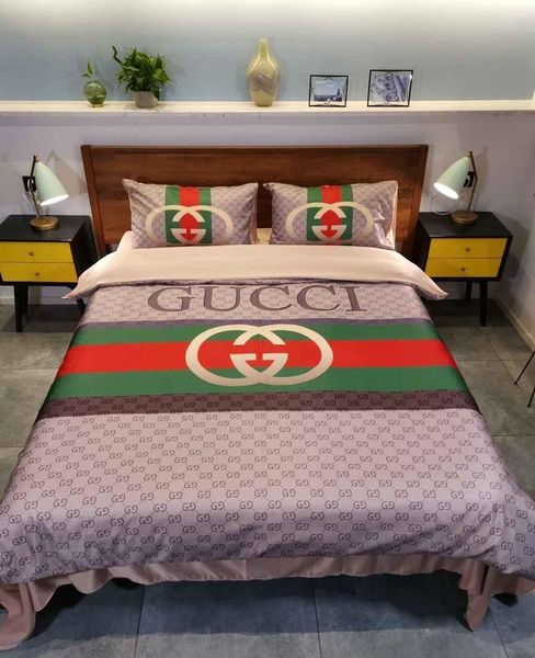 Letter Rose Red Winter Bedding Suit Nordic Boutique Fleece Fabric