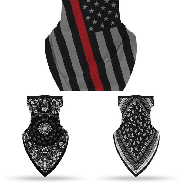 

ugefc 3d seamless face magic scarf neck shield balaclava mask ghost bandana neck ring skull headband cycling tube scarf headwear, Black