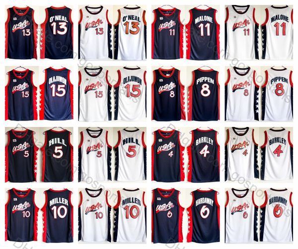 

1996 atlanta olympic team u a hakeem olajuwon haquille o 039 neal karl malone charle barkley grant hill pippen miller hardaway jer ey ti