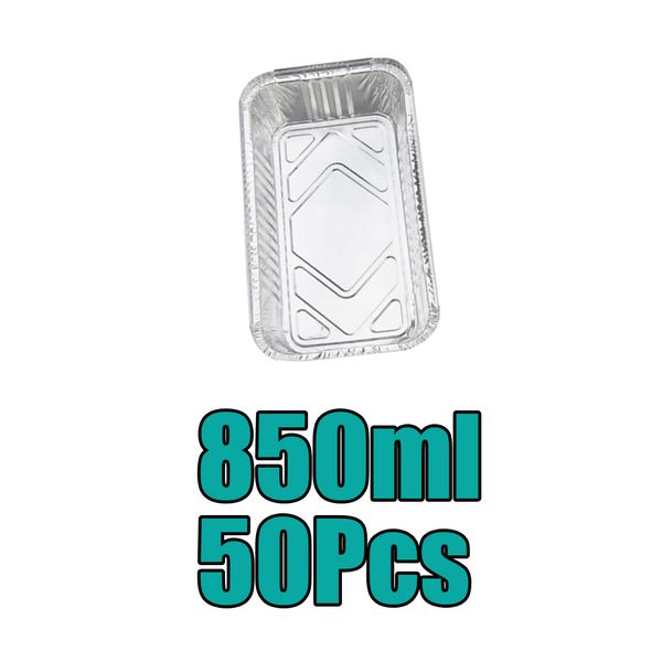 

50pcs 850ml aluminum foil grill drip pans for bbq roasting eco-friendly