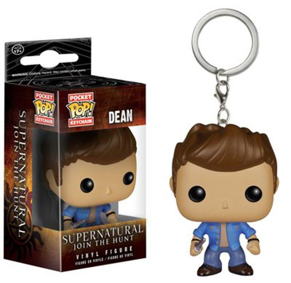 

funko pocket pop keychain - dean supernatural join the hunt vinyl figure keyring with box toy gift good quality