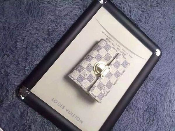 

клетчатый кожаный классический кошелек n60013 damier ebene женщины кошелек белый окисленной кожи клатчи вечерние длинные цепи кошельки компа