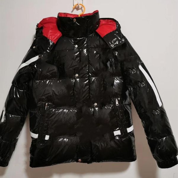 

2019 winter jacket men hooded black long sleeve down jacket cooperation between two companies all trademarks size 1-5