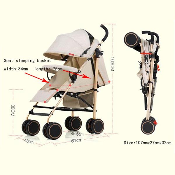 

kidlove new portable lightweight folding stroller compact one-hand fold baby stroller for outdoor trolley travel use