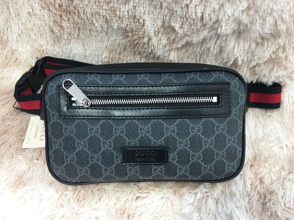 

Men leather bag men women leather port runner fanny pack belly wai t bum bag fitne running belt jogging pouch back grid