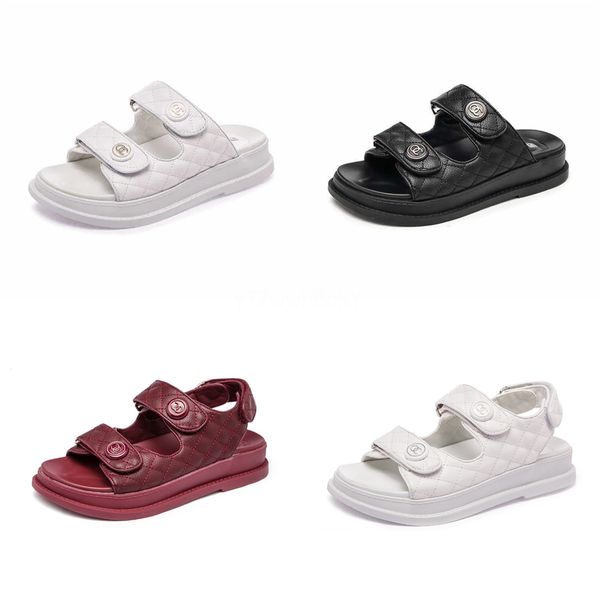 

iliyah bohemian casual shoes soft genuine leather floral flat sandals adjustable hook loop cool beach sandals 2020 new summer#875, Black