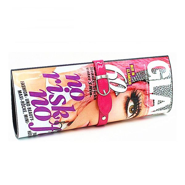 

women messenger bags new european elegant dinner bag magazine star print clutch poster cover bag lady casual handbag