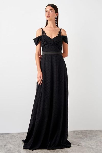 

trendyol специальные ткани вечернее платье tprss19fz0557, White;black