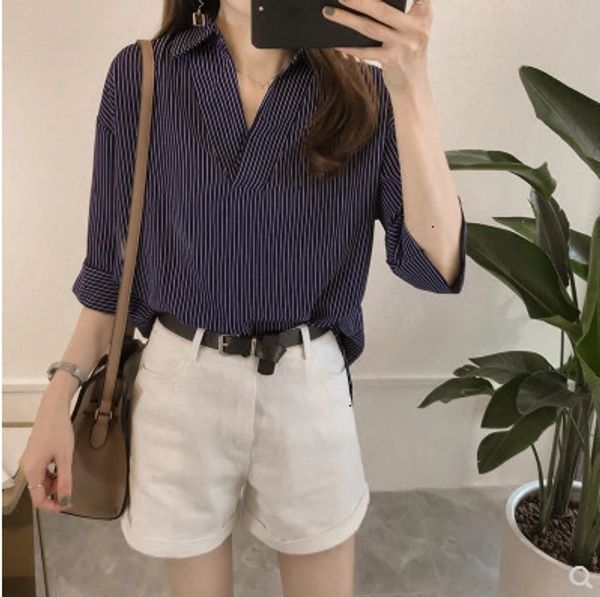 

ladies womens blouses new spring summer casual striped women blouses shirts fashion soft shirt female clothing blusas 0643, White