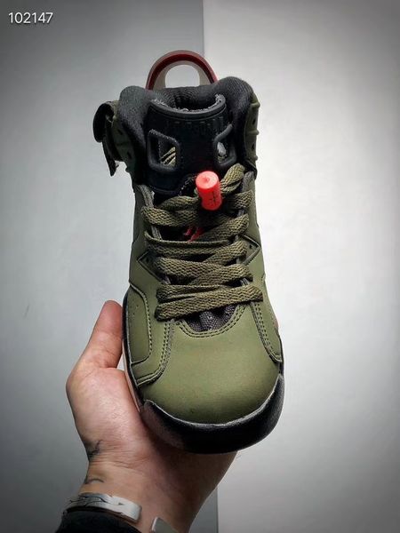 

дети тревиса скотта х 6 мальчиков баскетбол обувь кактус джек 6с трэвис низкие армия зеленый тинкер скарпе де хомбре классический удобную, Black