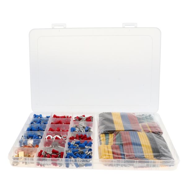 

350 pcs crimp terminals butt connectors & 328 pcs heat shrink tubing set