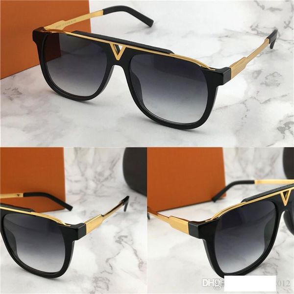 

2019 new selling popular fashion men designer sunglasses 0937 square plate metal combination frame anti-uv400 lens with box, White;black
