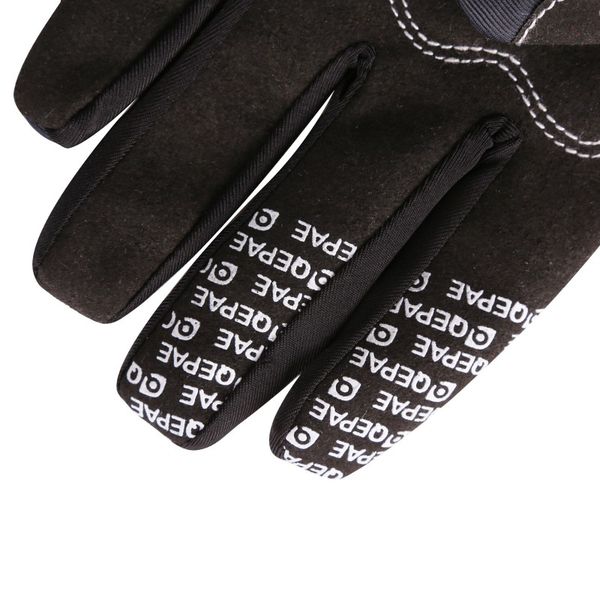 

qepae full finger bicycle gloves skull bone shockproof cycling gloves for man woman sport mtb bicycle gloves s-xxl, Black