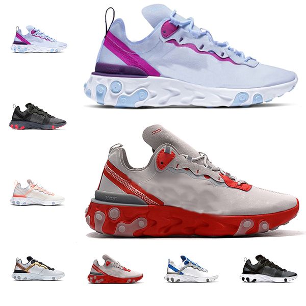 

react element 87 55 outdoor running shoes men women anthracite light bone triple black white red orbit fashion mens trainers sports sneakers