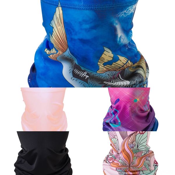 

fhwpz new ice fishing scarf camouflage magic gaiter face neck scarf uv protection dustproof bandana cycling hiking face mask, Black