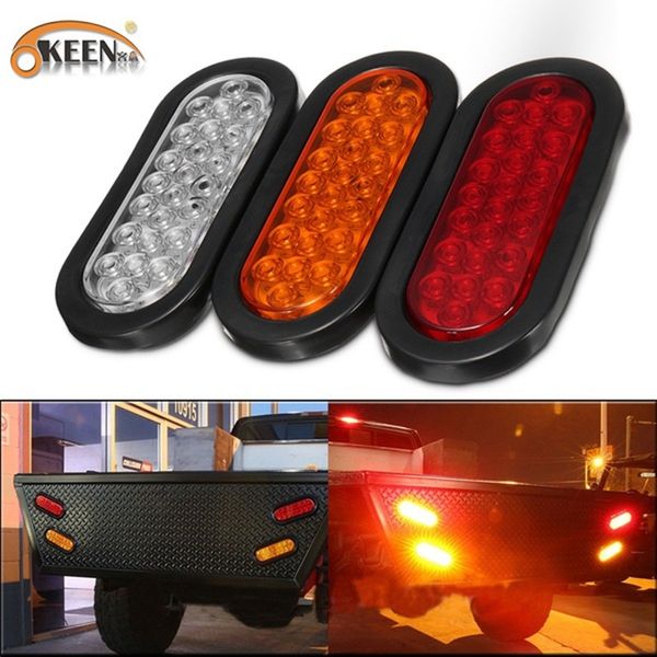 

okeen 12v led side marker lights car external lights warning tail light auto trailer truck lorry lamps red amber white fog lamp