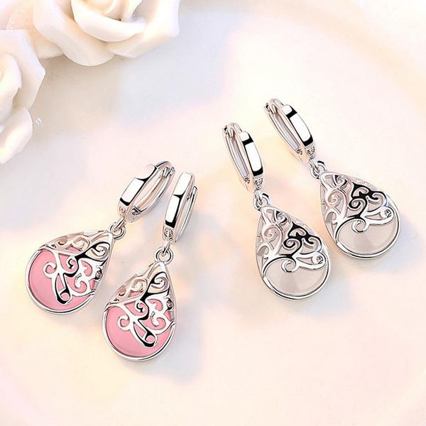 

opal and silver moonlight totem bottom ear clip earrings ear jewelry fashion female fountain earrings