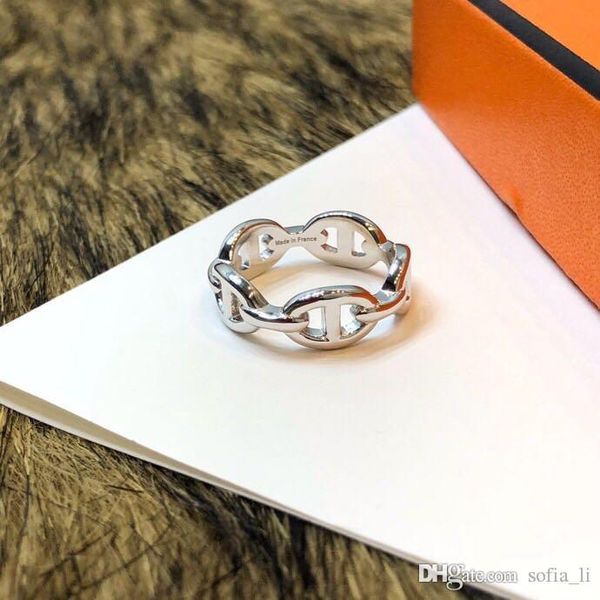 

luxuy desiger jewelry women rings new model bracelet 2019 goes diamond rings pig nose au750 928 sterling silver