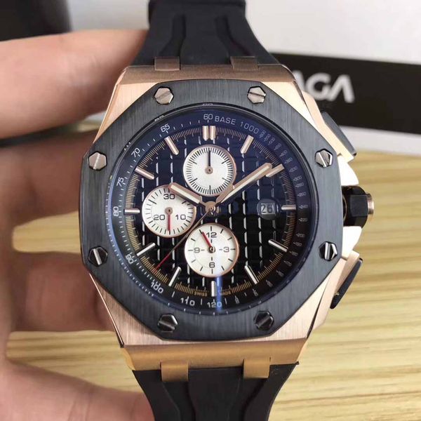 

2020 luxury wristwatch royal wristwatches offshore stainless steels all work automatic mechanical sport men mens watch watches, Slivery;brown